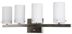 Sunset Luminance 4-LIGHT Vanity Wall Fixture Satin Nickel & Opal Glass F2534-80. Fixed Price $14.95.