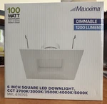 Maxxima Cct Retrofit Recessed Square Led Downlight 4" MRL-61405S. Fixed Price $17.99.