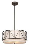 18 Inch Drum Chandelier With Metal Cage Dark Bronze Pendant Light. Fixed Price $148.99.