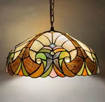 Tiffany Vintage Style Pendant Lamp Amber Stained Glass Hanging Ceiling Light. Fixed Price $244.88.