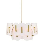 Eurofase Lighting 47209 Nuvola 24"W Led Abstract Drum Chandelier - Gold. Fixed Price $2355.00.