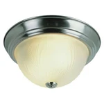 Trans Globe Frosted Leaf 13' Flush Mount In Nickel - 58801 Bn. Fixed Price $53.20.