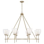 Capital Lighting Joss Chandelier, Brass/layered White/clear - 455981AD. Fixed Price $1198.00.