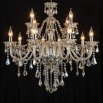 Elegant Crystal Pendant Chandelier Vintage Multi Candelabra Ceiling Light. Fixed Price $219.00.