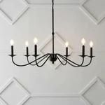 Jonathan Y Wicklow 34.75 In 6-LIGHT Bohemian Farmhouse Black Iron Led Chandelier. Fixed Price $94.95.