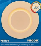 Nicor 5/6" Led Recessed Retrofit Downlight Night Cct Selectable RDN56. Fixed Price $9.00.