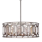 Minka Lavery 3587 Hexly 6 Light 28"W Crystal Pendant - Coal. Fixed Price $1479.00.