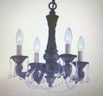 Quoizel Light Crystal Chandelier Palladian Bronze QMC1681PN Msrp $420. Fixed Price $89.00.