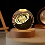 3D Crystal Ball Night Light Galaxy Moon Planets Glass Sphere Led Lamp Kids Gift. Fixed Price $7.99.