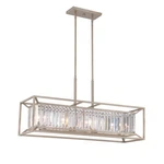 Designers Fountain Linares Light Linear Chandelier, Aged Platinum 87438-AP. Fixed Price $334.99.