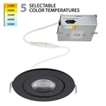 Wac Lotos 1LT 4" Led 5-CCT Round Recessed Kit, Black/frosted R4ERAR-W9CS-BK. Fixed Price $44.99.