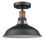 Claxy Industrial Ceiling Light Semi Flush Mount Fixture With Black And .... Fixed Price $72.03.