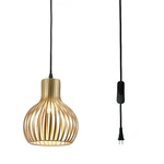 Riomasee Industrial Wire Cage Plug Pendant Lighting Metal Hanging Fi.... Fixed Price $45.66.