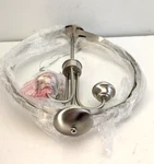 For Parts-light Holder-hampton Bay Findlay 3-LIGHT Brushed Nickel Chandelier. Fixed Price $58.90.