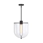 Designers Fountain Skylar 1LT 15" Down Pendant, Black/clear D332M-15P-MB. Fixed Price $184.99.