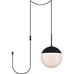 Living District Eclipse 1 Light Black Pendant With Frosted White Glass. Fixed Price $82.50.