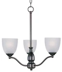 3 Light Chandelier Oil Rubbed Bronze With Glass Shades Dining Room Fixture Maxim. Fixed Price $50.00.