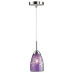 Woodbridge Lighting Venezia 1-LIGHT Glass Mini-pendant Nickel/mosaic Purple. Fixed Price $68.99.