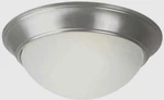 Trans Globe PL-57702 Bn Three Light Brushed Nickel Marbleized Glass Bowl Flush. Fixed Price $21.71.