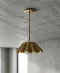 Single Light Brass Flush Pendant Modern Sputnik Ceiling Lamp Flower. Fixed Price $381.99.