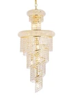 Elegant Lighting V1800SR16/RC Spiral 10 16"W Crystal Mini - Gold. Fixed Price $880.00.