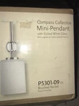Progress Lighting Compass Collection Brush Nickel Pendant Etched Glass P5301-09. Fixed Price $18.31.