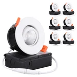Torchstar 3-INCH 7W Led Gimbal Airtight Recessed Light With Junction Box. Fixed Price $82.99.