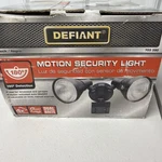 Defiant Motion Security Light New Open Box Complete 180 Black Dualbrite. Fixed Price $15.00.
