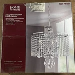 Home Decorators 1001789669 Calisitti 3 Light Chandelier K9 Crystal Dangles New. Fixed Price $144.99.