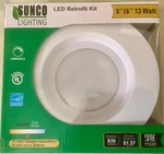 Lot Sunco Lighting Led Retrofit Kit 5/16 13 Watt. Fixed Price $20.00.