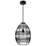 River Of Goods 1-LIGHT Black Pendant With Oversized Woven Shade. Fixed Price $41.45.