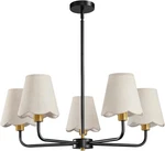 5-LIGHT Black Gold Chandelier Modern Farmhouse Dining Room Fixture Ind. Fixed Price $144.99.