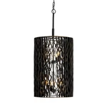 Varaluz Estela 6-LT Foyer Pendant, Matte Black/french Gold 380F06MBFG. Fixed Price $1299.00.