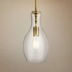 Kichler Everly 7" Wide Natural Brass Mini Pendant Light. Fixed Price $194.99.