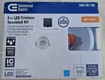 6X Commercial Electric Trimless Led 4 In Round Canless Recessed Light Soft Wht. Fixed Price $59.95.