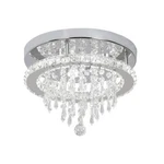 Deckrico Modern K9 Crystal Chandelier 3 Led Lights Stainless Steel Pendant Lamp. Fixed Price $47.00.