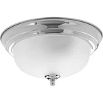 Progress Lighting 1-LIGHT Polished Chrome Flush Mount W/ Etched Glass. Fixed Price $17.95.