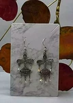 Sterling Silver Clear Crystal Ornate Chandelier Artisan Gypsy Earrings. Fixed Price $33.00.