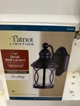 Patriot Lighting Sterling 1-LIGHT Wall Lantern Forged Bronze Outdoor. Fixed Price $48.00.