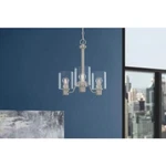 Castleford 3-LIGHT Brushed Nickel Chandelier With Clear Glass Shades Dining. Fixed Price $89.94.