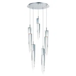 ET2 Lighting Quartz Led 5-LIGHT Pendant, Polished Chrome E31244-20PC. Fixed Price $1838.00.