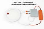 Led 6" Emergency Downlight Can W/ 90 Min Battery Backup, 12W, 5 Cct Selectable. Fixed Price $115.00.