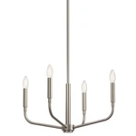 Kichler 52716 Madden 4 Light 20"W Taper Candle Style Chandelier - Nickel. Fixed Price $119.98.