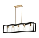 Melucee Black Chandeliers Rectangle 5 Lights Dining Room Lighting Fixtures Ha.... Fixed Price $87.50.