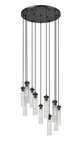 Z-lite 740P-11R Beau Light 24"W Suspension Multi Pendant Black. Fixed Price $1196.00.