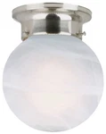 Design House 511592 Millbridge 6"W Flush Mount Globe Ceiling - Nickel. Fixed Price $29.47.