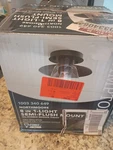 Hampton Bay 1-LIGHT Oil Rubbed Bronze Vintage Semi-flush Mount 1003 340 649. Fixed Price $21.99.
