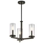 Kichler Crosby Chandelier/semi Flush 3LT, Olde Bronze, Clear - 43997OZ. Fixed Price $249.97.
