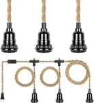 Hemp Rope Hang Lamp,industrial Light Set-us Plug,pendant Cord. Fixed Price $22.84.
