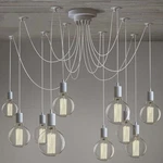 Modern Industrial Multi Light Pendant Swag Chandelier Fixture. Fixed Price $59.90.